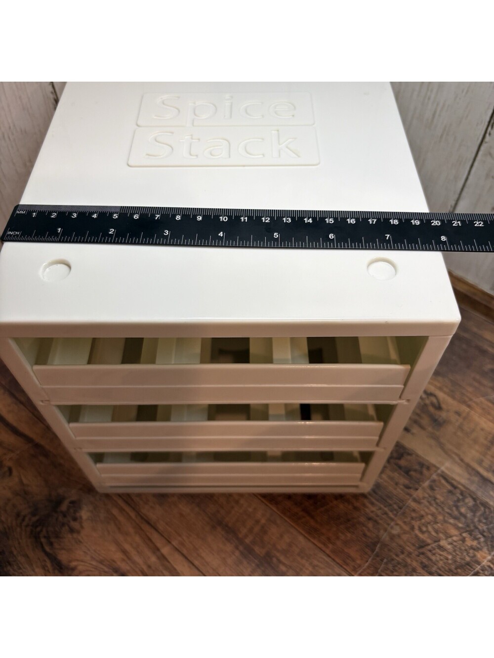 YouCopia Spice Stack Rack Organizer 18 Full Size Bottle Jar Capacity 3 Drawers - Picture 7 of 14